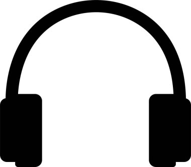 Kulaklık ikonu. Vektör, şeffaf arkaplanda izole edilmiş modada. Ses aygıtı işi konsepti. Müşteri hizmetleri, destek. Web, yazdırma veya uygulama için uygun tasarım ögesi.