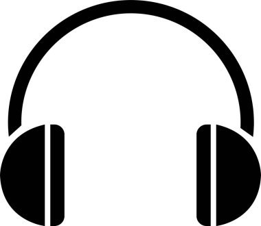 Kulaklık ikonu. Vektör, şeffaf arkaplanda izole edilmiş modada. Ses aygıtı işi konsepti. Müşteri hizmetleri, destek. Web, yazdırma veya uygulama için uygun tasarım ögesi.