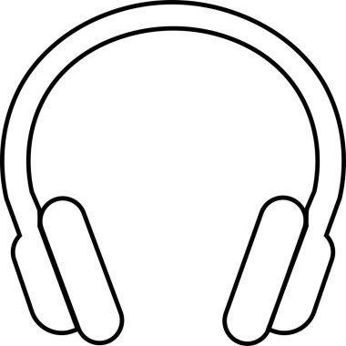 Kulaklık ikonu. Vektör, şeffaf arkaplanda izole edilmiş modada. Ses aygıtı işi konsepti. Müşteri hizmetleri, destek. Web, yazdırma veya uygulama için uygun tasarım ögesi.