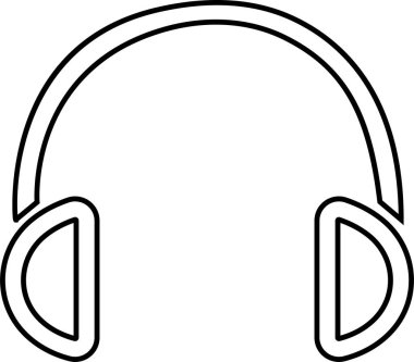 Kulaklık ikonu. Vektör, şeffaf arkaplanda izole edilmiş modada. Ses aygıtı işi konsepti. Müşteri hizmetleri, destek. Web, yazdırma veya uygulama için uygun tasarım ögesi.