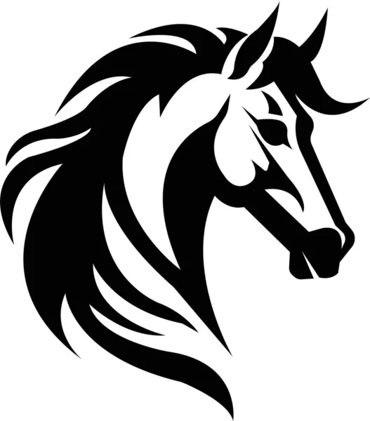 Horse head icon animal sign. Black flat vector silhouette head horse, wild stallion isolated on transparent background. Symbol for use on web and mobile apps, logo, print media