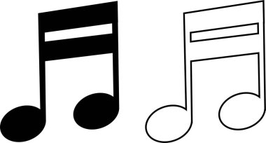 Müzik notaları simgesi seti, şarkı, melodi ya da ayar bemol ya da satır vektör koleksiyonu şeffaf arkaplanda izole edildi. Müzikal anahtar tarzı semboller müzikal uygulamalar ve web sitesi için element logosu şablonu tasarımı