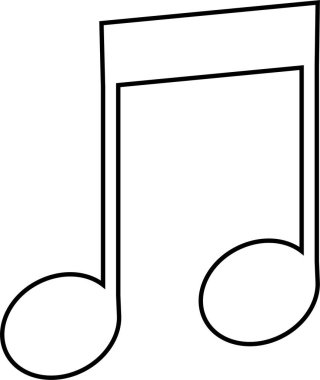 Müzik notası simgesi şarkısı, melodi veya akort çizgisi vektörü şeffaf arkaplanda izole edilmiş. Müzikal anahtar modu tasarım sembolü logo şablonu müzikal uygulamalar ve web sitesi