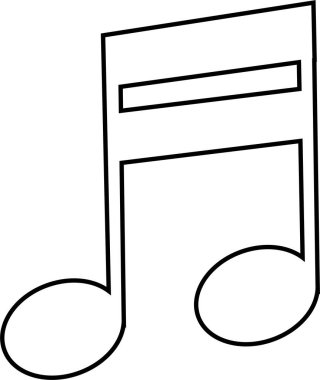 Müzik notası simgesi şarkısı, melodi veya akort çizgisi vektörü şeffaf arkaplanda izole edilmiş. Müzikal anahtar modu tasarım sembolü logo şablonu müzikal uygulamalar ve web sitesi