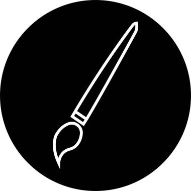 Saydam arkaplanda izole edilmiş modayı ya da çizgi biçimini boya fırçası simgesi olarak kullan. Web sitesi grafik tasarım logoti, uygulama ve UI için boya fırçası sayfası sembolü. Boya silindiri vektörü.