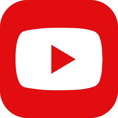 YouTube günlüğü. YouTube bir video paylaşım sitesidir. Seni kırmızı düz ikon tüp. Şeffaf arkaplanda vektör izole edildi. Sosyal medya imzalama düğmesi mobil uygulama, web oynat