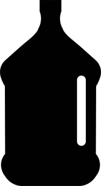 Plastik şişe siyah ikonu. Şeffaf arkaplanda vektör düz biçim işareti izole edildi. Konteynır su şişesi spor için. Doğal ve sağlıklı yaşam tarzı konsepti. Su şişesi sıvısı.