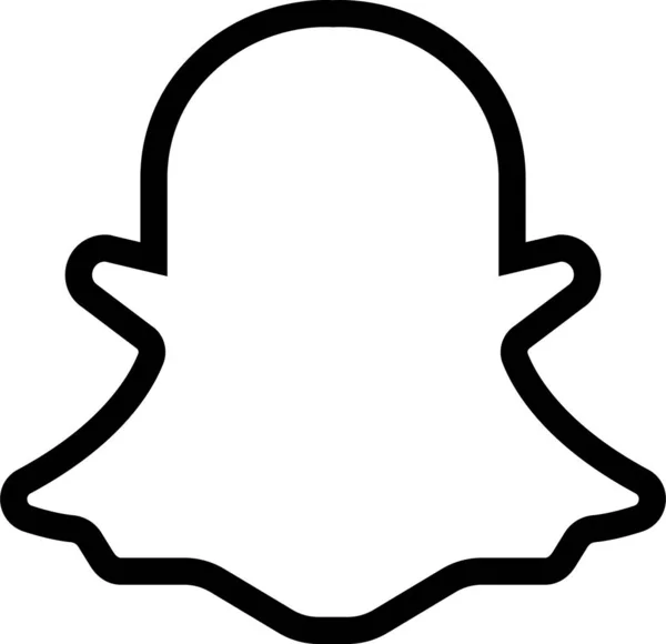 Snapchat simgesi. Sosyal medya logosu. Çizgi sanatı ve düz stil şeffaf arkaplanda izole. İş, reklam, uygulama veya internet için haberleşme kuryesi vektörünü görüntüle.