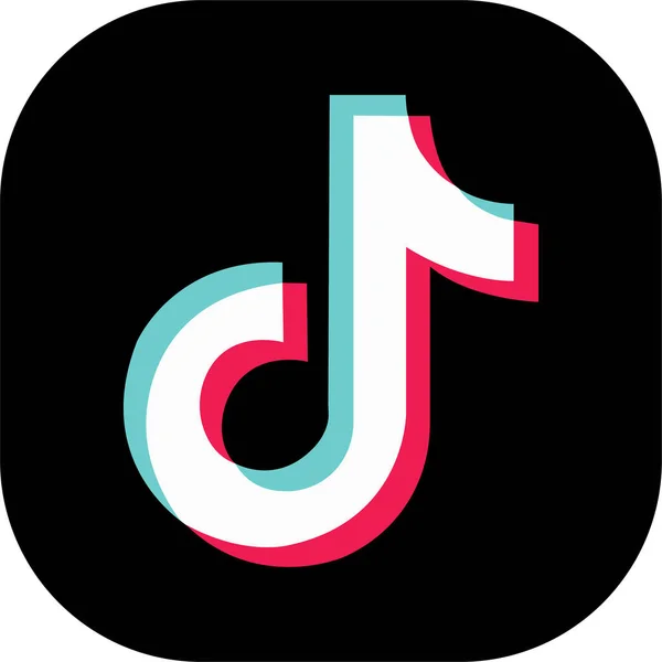 Tik Tok simgesi. Sosyal medya logosu. Düz moda tarzında siyah simge şeffaf arkaplanda izole edildi. İş ve reklam için Tik tok uygulama editoryal vektörü.
