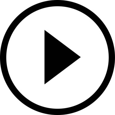 Siyah ikonu oyna. Multimedya sembollerinin video yayınlama uygulaması, ortam oynatıcı düğmeleri için bir unsur. - Evet. Şeffaf arkaplanda EPS10 vektörü izole edildi.