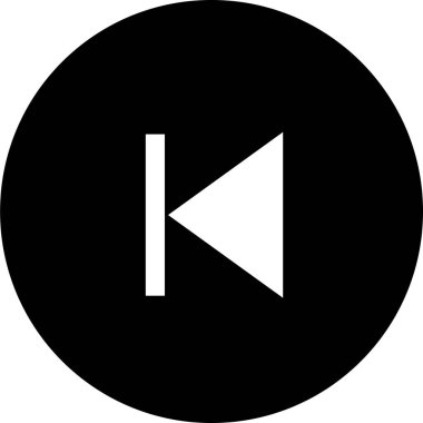 Bir önceki siyah simgesini çal. Multimedya sembollerinin video yayınlama uygulaması, ortam oynatıcı düğmeleri için bir unsur. - Evet. Şeffaf arkaplanda EPS10 vektörü izole edildi.