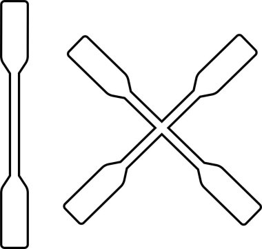 iki siyah kano kürek kürek silueti çapraz kürek işareti, simge seti koleksiyonu. çizgi biçimi vektörü şeffaf arkaplanda izole edildi. Plastik kürekler. Su sporu