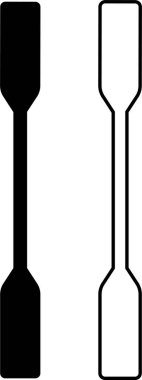 iki siyah kano kürek kürek silueti çapraz kürek işareti, simge seti koleksiyonu. Düz veya çizgi biçimi vektörü şeffaf arkaplanda izole edildi. Plastik kürekler. Su sporu