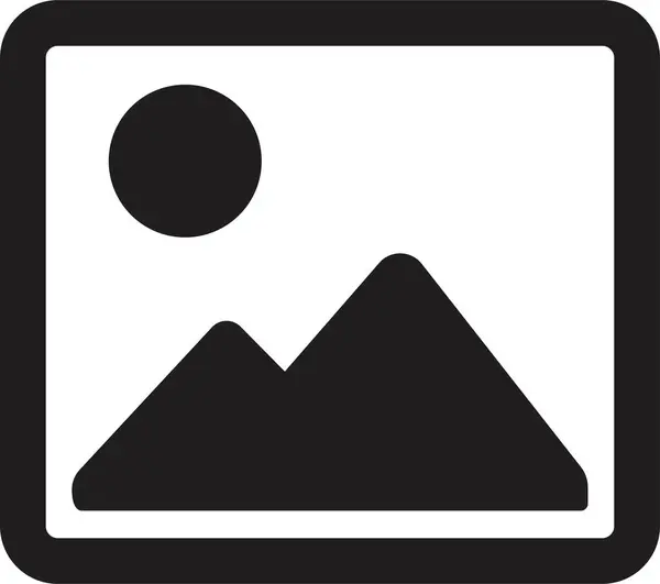 Panorama simgesi, Resim, Galeri ikonu Fotoğraf düzlüğü veya şeffaf arkaplanda izole edilmiş siyah vektör. Uygulamalar ve web siteleri için sanat ve tasarım işareti veya sembol kullanımı