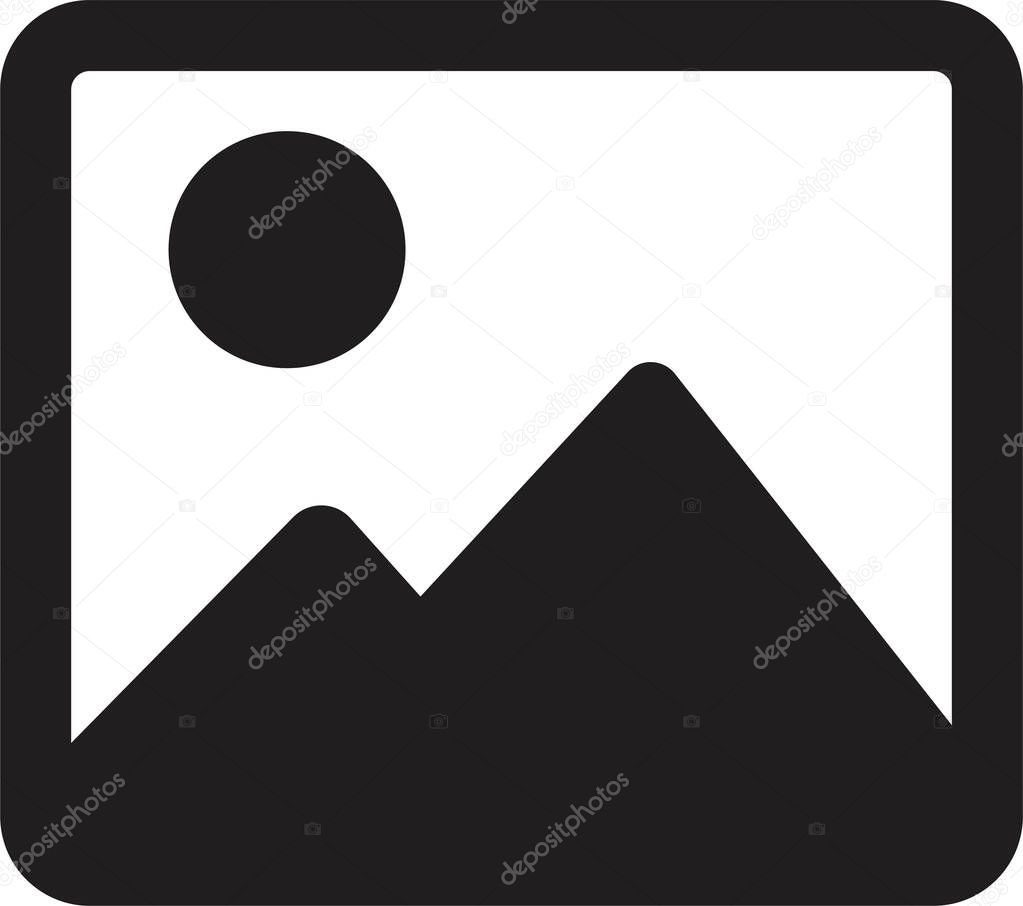 Panorama icon, Image, Gallery icon Photography flat or outline black vector isolated on transparent background. Art and design sign or symbol use for apps and websites