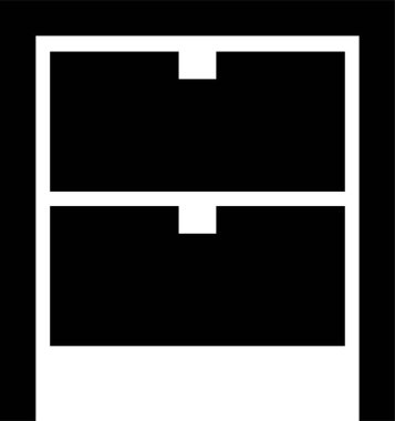 Dolap yassı ikonu. Dosya klasörü depolama sembolü mobilya vektörü piktogramını arşivle. Ön manzara. Basit doldurulmuş siyah metro tasarım modu biçimi şeffaf arkaplanda izole edildi