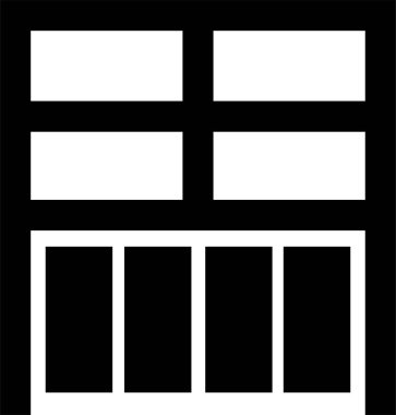 Dolap yassı ikonu. Dosya klasörü depolama sembolü mobilya vektörü piktogramını arşivle. Ön manzara. Basit doldurulmuş siyah metro tasarım modu biçimi şeffaf arkaplanda izole edildi