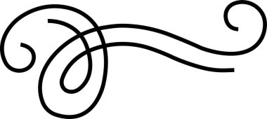 Siyah çizgi kaligrafik vinil girdap simgesi klasik antika tipografik filigran bukleleri. Zarif retro mürekkep el kapakları çizildi. Noel süslü düğün davetiyesi. Viktorya tarzı parşömen vektörünü zenginleştir