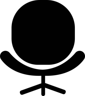 Sandalye ve oturma yeri siyah düz simge. Ofis koltuğu, koltuk ve koltuk dolu vektör şeffaf arka planda izole edilmiş. Lüks mobilya tabelası ve element sembolü. Klasik ve modern moda tarzı.