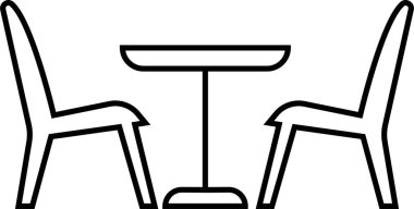 Sandalye ve oturma yeri siyah çizgi simgesi. Ofis koltuğu, koltuk ve koltuk taslağı vektörü şeffaf arka planda izole edilmiş. Lüks mobilya doğrusal işareti ve element sembolü. Klasik ve modern moda tarzı