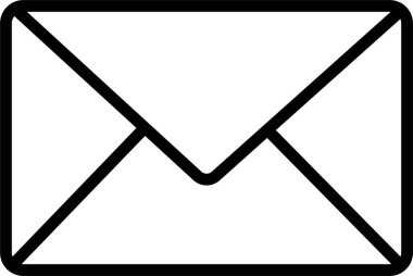 E- posta simgesi. Zarf Posta Servisi. Kişi mesajı gönderme mektubunu şeffaf arkaplanda izole eder. Siyah düz çizgi vektörü. Tasarım, Sunum Web Sitesi veya Uygulama Elementleri Sembolü.