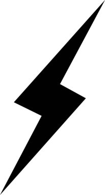 Yıldırım elektrik güç vektörü düz simge logo tasarımı elementi. Enerji ve gök gürültüsü elektrik sembolü konsepti. Flash cıvata işareti Güç hızı arkaplanda izole edildi