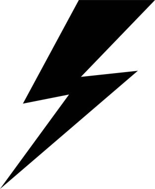 Yıldırım elektrik güç vektörü düz simge logo tasarımı elementi. Enerji ve gök gürültüsü elektrik sembolü konsepti. Flash cıvata işareti Güç hızı arkaplanda izole edildi