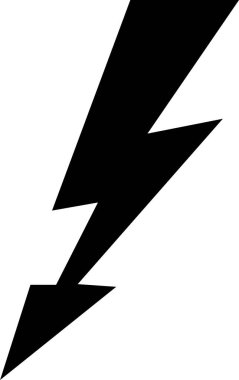 Yıldırım elektrik güç vektörü düz simge logo tasarımı elementi. Enerji ve gök gürültüsü elektrik sembolü konsepti. Flash cıvata işareti Güç hızı arkaplanda izole edildi