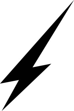 Yıldırım elektrik güç vektörü düz simge logo tasarımı elementi. Enerji ve gök gürültüsü elektrik sembolü konsepti. Flash cıvata işareti Güç hızı arkaplanda izole edildi