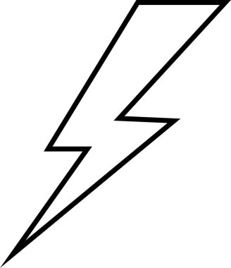 Şimşek elektrik güç vektör çizgisi simgesi logo tasarımı elementi. Enerji ve gök gürültüsü elektrik sembolü konsepti. Flash cıvata doğrusal işareti Güç hızı şeffaf arkaplanda izole