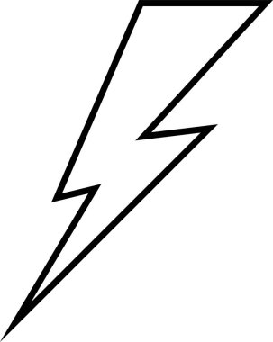 Şimşek elektrik güç vektör çizgisi simgesi logo tasarımı elementi. Enerji ve gök gürültüsü elektrik sembolü konsepti. Flash cıvata doğrusal işareti Güç hızı şeffaf arkaplanda izole