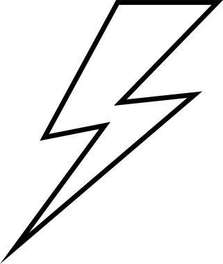 Şimşek elektrik güç vektör çizgisi simgesi logo tasarımı elementi. Enerji ve gök gürültüsü elektrik sembolü konsepti. Flash cıvata doğrusal işareti Güç hızı şeffaf arkaplanda izole