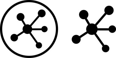 Modern molekül koleksiyonu bilim simgelerini özetliyor. Mobil uygulamalar, web siteleri, el ilanları, afişler vs. için şeffaf arkaplan üzerinde izole edilmiş siyah modayı veya satır vektörleri seti. Kaliteli işaretler.