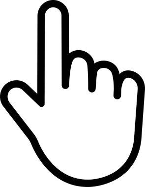 Bilgisayar faresi imleç siyah çizgi oku ve el simgesine tıklayın. Uygulamalar ve web siteleri için saydam arkaplan üzerinde izole edilmiş fare imleci modern, basit, bekleyen veya yükleyen vektör