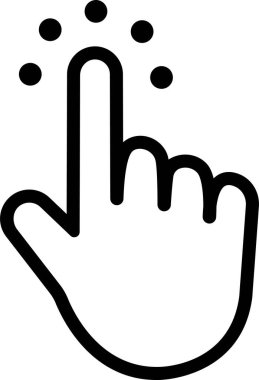 Bilgisayar faresi imleç siyah çizgi oku ve el simgesine tıklayın. Uygulamalar ve web siteleri için saydam arkaplan üzerinde izole edilmiş fare imleci modern, basit, bekleyen veya yükleyen vektör