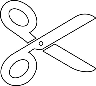 Makas, çizgi simgesi. Siyah Vektör şeffaf arkaplanda izole edildi. Rehberlik, makas ve çizgi. Kırpma, kupon taslak ögesi anlamına gelen kupon işareti ve sembol