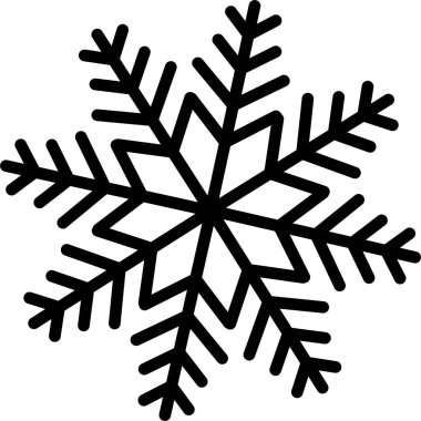 Şeffaf arkaplanda siyah izole siluetin kar tanesi kış ikonu. Düz kar vektörleri, Noel afişi için güzel bir unsur, kartlar. Uygulama veya web tasarımı için yeni yıl süsü.