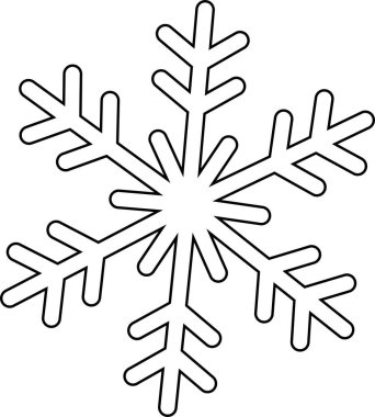 Şeffaf arkaplanda siyah izole siluetin kar tanesi kış ikonu. Çizgi kar vektörleri, Noel afişi için güzel bir unsur, kartlar. Uygulama veya web tasarımı için yeni yıl süsü.