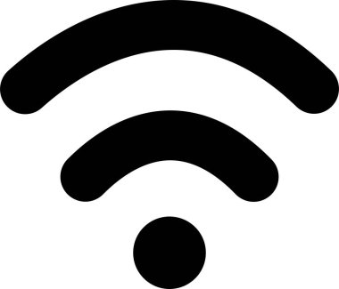 Kablosuz kablosuz kablosuz kablosuz Wi-Fi bağlantısı ile ilgili simgeleri ve simgeleri gösteren siyah vektörler ve ağ veya uygulama için uzak internet erişimini sağlayan bir internet bağlantısı