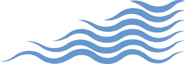 Icona Dell Onda Marina Logo Acqua Linea Oceano Simbolo Stile Illustrazione Stock