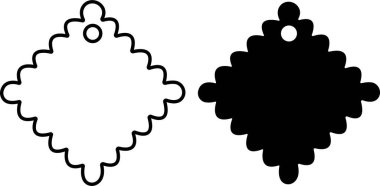 Satış seti ya da hediye boş rozetler ve etiketler. Şablon afiş alışveriş rozetleri. Şeffaf arkaplanda özel teklif, satış, indirim, mağaza, siyah daire ve çizgi vektör koleksiyonu izole edildi.