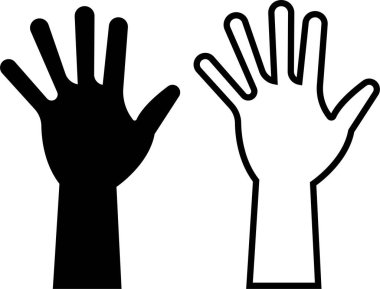 El hareketleri düz veya çizgi simgesi seti. Parmakların etkileşimi, parmak sözü, işaret parmağı işareti, selamlama, çimdik, el yıkama, emojiler, jestler, çıkartmalar, simgeler, siyah vektör koleksiyonu izole edilmiş.