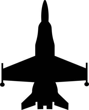 Uçak ikonu. Saydam arka planda izole edilmiş uçak siyah düz vektörü. Uçuş taşıma sembolü. Seyahat, uçuş işareti askeri jet uçakları, sivil turbofan havacılık uçakları..