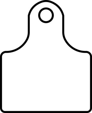 İnek Etiketi simgesi. Kulak etiket işareti işareti veya şeffaf arka planda izole edilmiş logo hattı vektörü. Yerel çiftlik hayvanları veya çiftlik hayvanları için siyah tanımlama unsuru.
