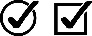 İşaret simgeleri ayarlandı. İşaretler doğru, iyi, doğru, sembol koleksiyonu şeffaf arka planda izole. Basit bir kontrol işareti. Kalite simgesi. Kontrol listesi sembolleri. Onay denetimi düz stil stoğu.