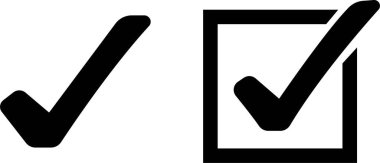 İşaret simgeleri ayarlandı. İşaretler doğru, iyi, doğru, sembol koleksiyonu şeffaf arka planda izole. Basit bir kontrol işareti. Kalite simgesi. Kontrol listesi sembolleri. Onay denetimi düz stil stoğu.