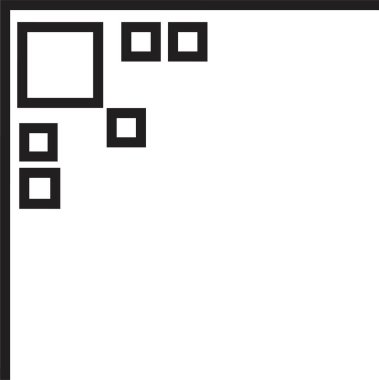 Doodle köşesi sınır simgesi. El çizimi vektör ayırıcı, şeffaf arkaplanda izole edilmiş çiçekli geometrik dekoratif element. Karalama çizim sanat tarzında süslü sayfa dekorasyonu.