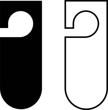 Otel kapısı askısı etiketleri taslak şablon tabelaları düz stil tasarım çizgisi vektör koleksiyonlarını ayarlar. Boş kapı ilanı ya da rahatsız etmeyin. Saydam arkaplanda izole edilmiş gibi görünün. Kağıt Kapı Kolu Kilidi.