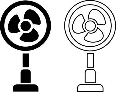 Elektrik fan simgeleri ayarlandı. Multi Serisi. Tavan pervaneleri, pervaneler vektör doğrusal. Electric Indoor hayranları düz sembol paketi. Klima, Soğutma, İklim Kontrol Teknolojisi. Ev Aletleri İzole Edildi