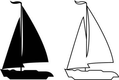 Tekne ve gemi simgesi saydam arkaplanda izole edildi. İnce çizgi ve düz stil hisse senedi vektör koleksiyonu. Gemi gezisi, yelkenli yat feribotu sürat teknesi jeti, su taşımacılığı.